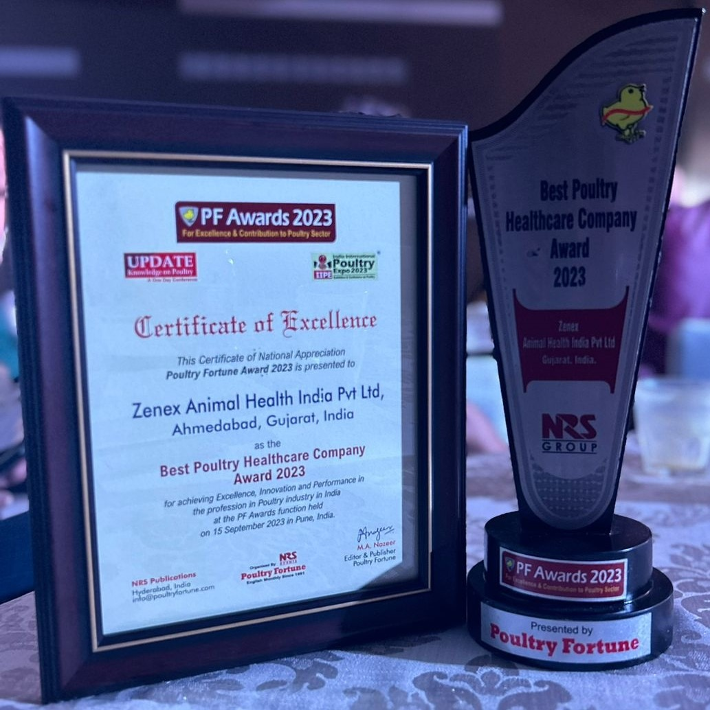 Zenex Animal Health, has been conferred with the 'Best Poultry